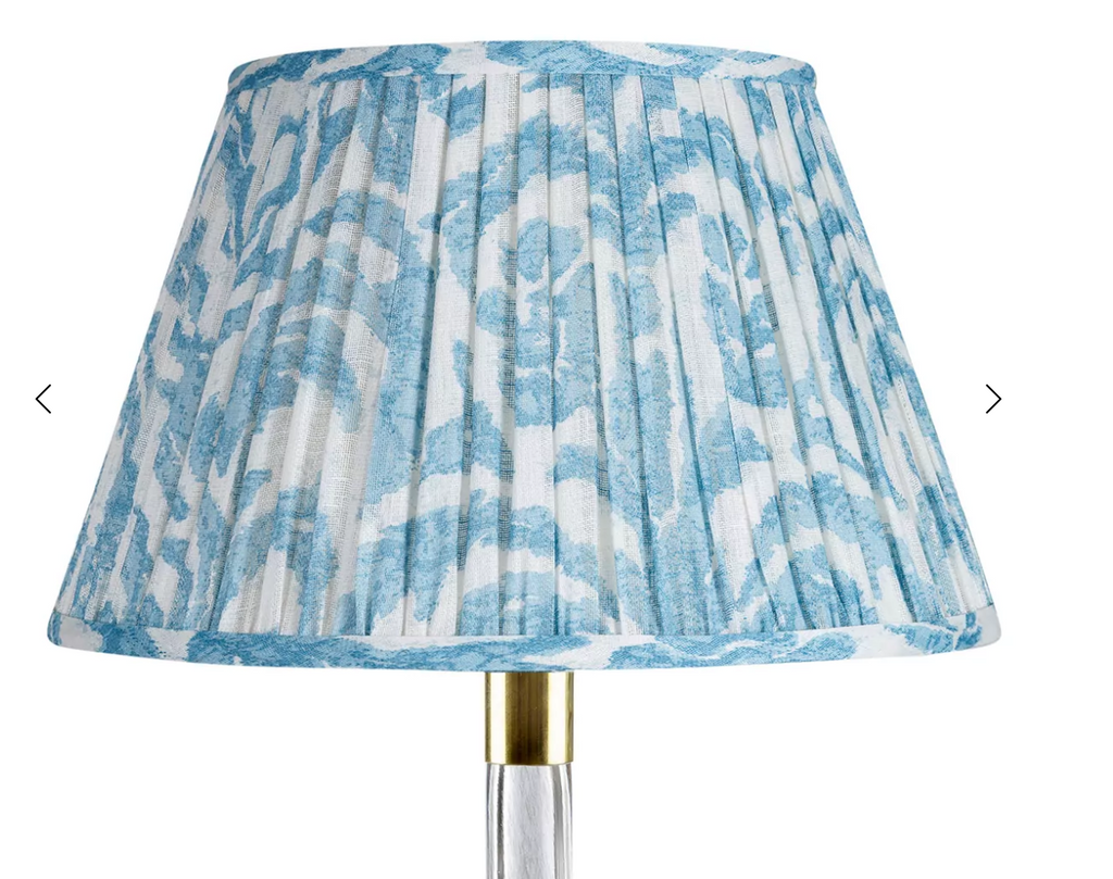 Fermoie Modified Empire Linen Shade in Light Blue Marlborough