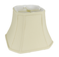 111 White Shantung Square Cut Corner with Piping