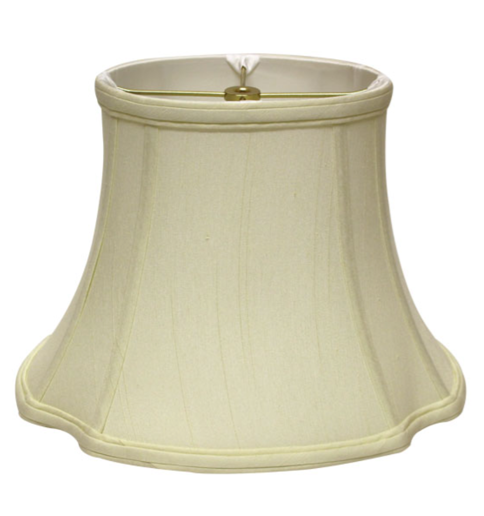 SL52 Egg Shantung Inverted Cut Corner Oval Shade