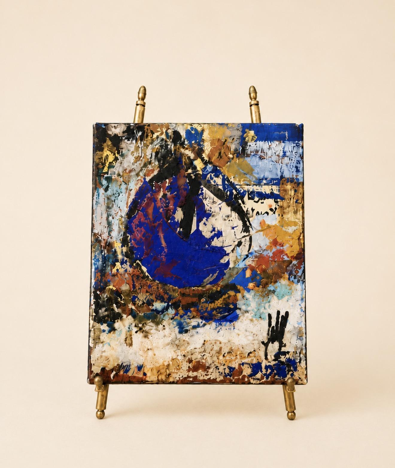 French Antique-Style Abstract Painted Panel I