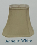 SL68 Antique White Shantung Cut Corner Rectangle Bell Shade