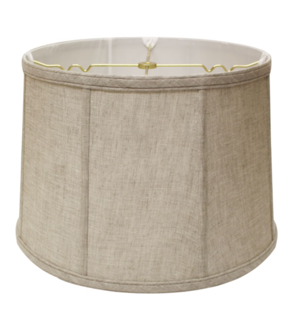 SL134 Oatmeal Linen Retro Drum Shade