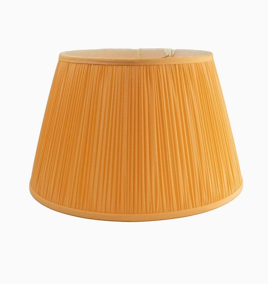 Apricot Mushroom Pleat Modified Empire Silk Shade