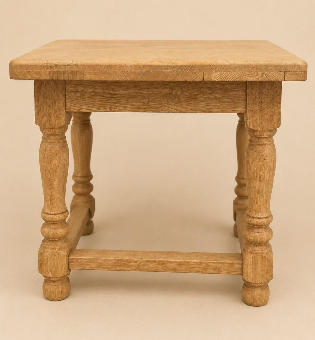 French Antique Bleached Oak Farmhouse Dining Table