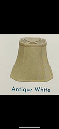 SL64 Antique White Shantung Cut Corner Square Bell Shade