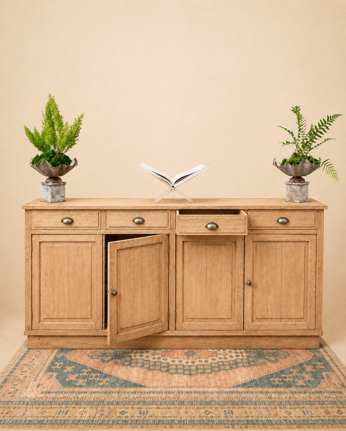 French Bleached Oak Enfilade | Antique French Sideboard Cabinet