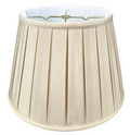 Royal BSO724 Beige Shantung Box Pleat with Trim Shade