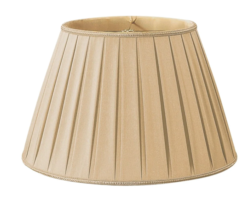 Royal BSO724 Gypsy Gold Shantung Box Pleat with Trim Shade