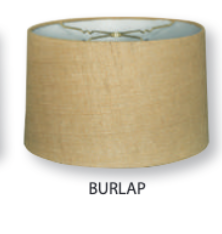Royal HB610 Burlap Hardback Shallow Drum Shade