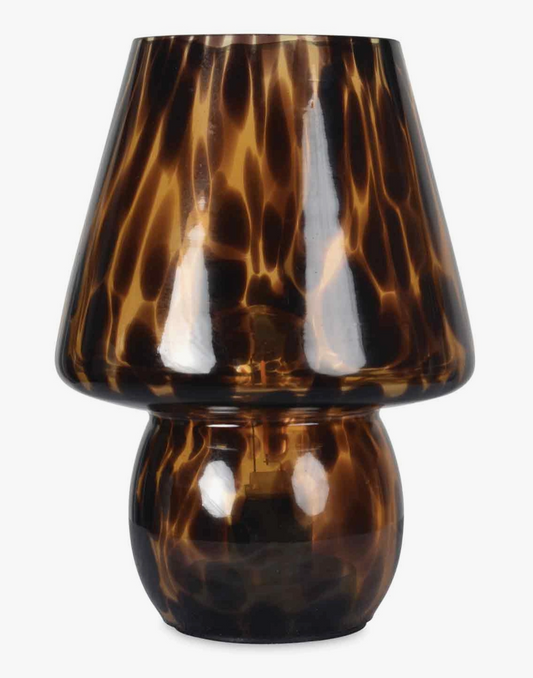 Glass Leopard Lamp