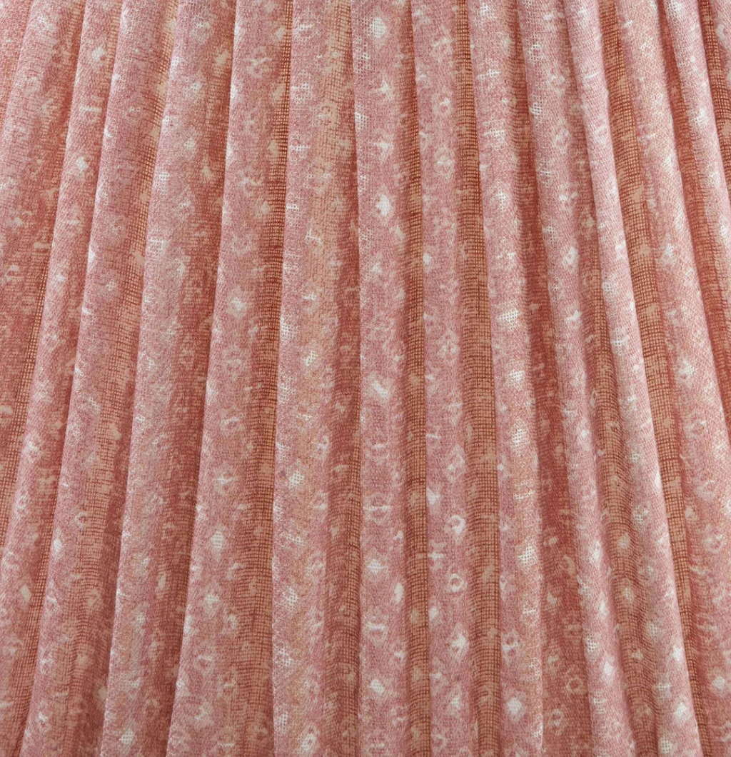 Fermoie Modified Empire Linen Shade in Pink Figured