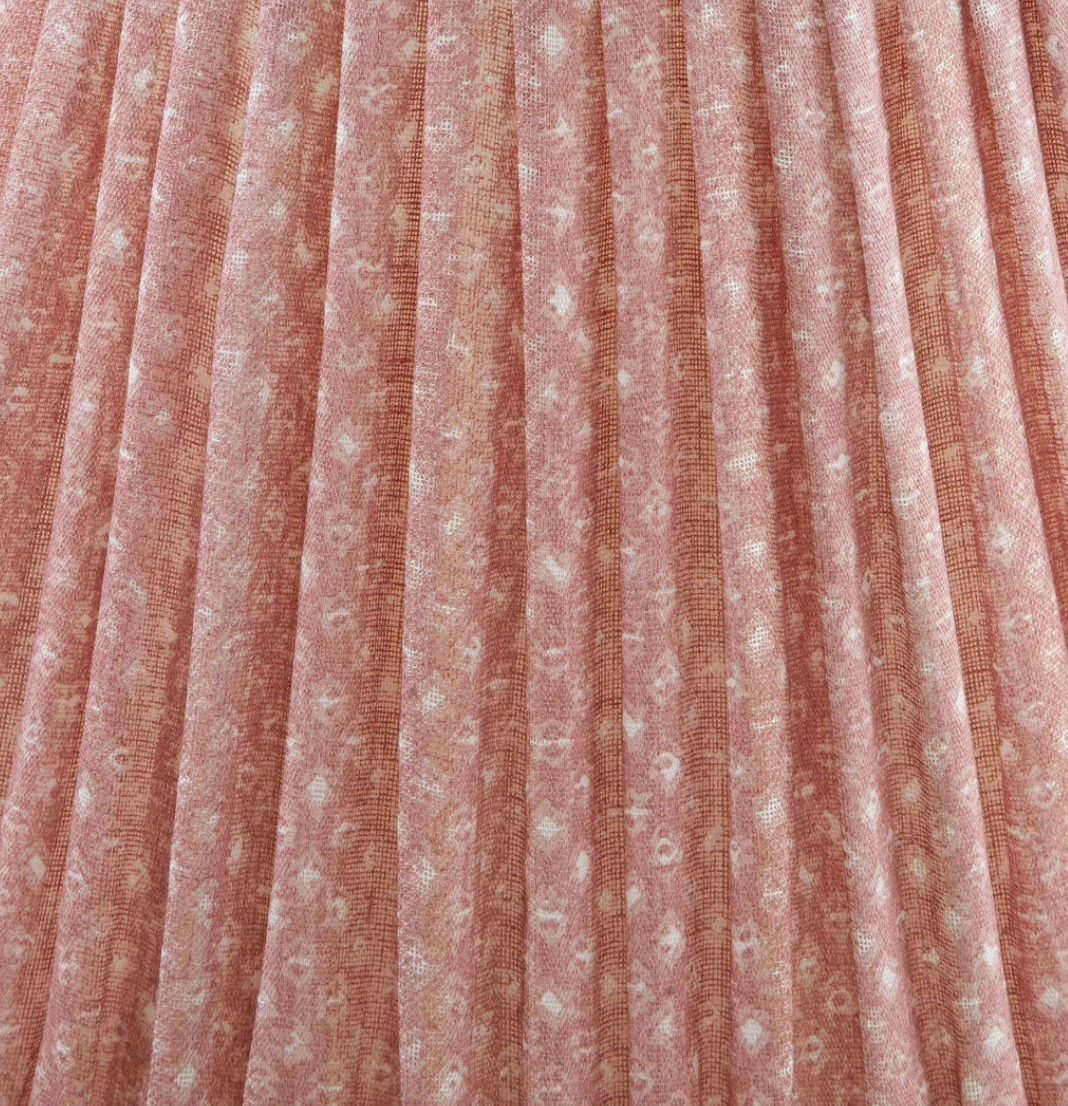 Fermoie Modified Empire Linen Shade in Pink Figured