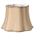 SL213 Vintage Gold Shantung Melon Out Scallop Shade