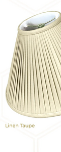 Royal BS727 Taupe Linen Coolie Empire Side Pleat Shade
