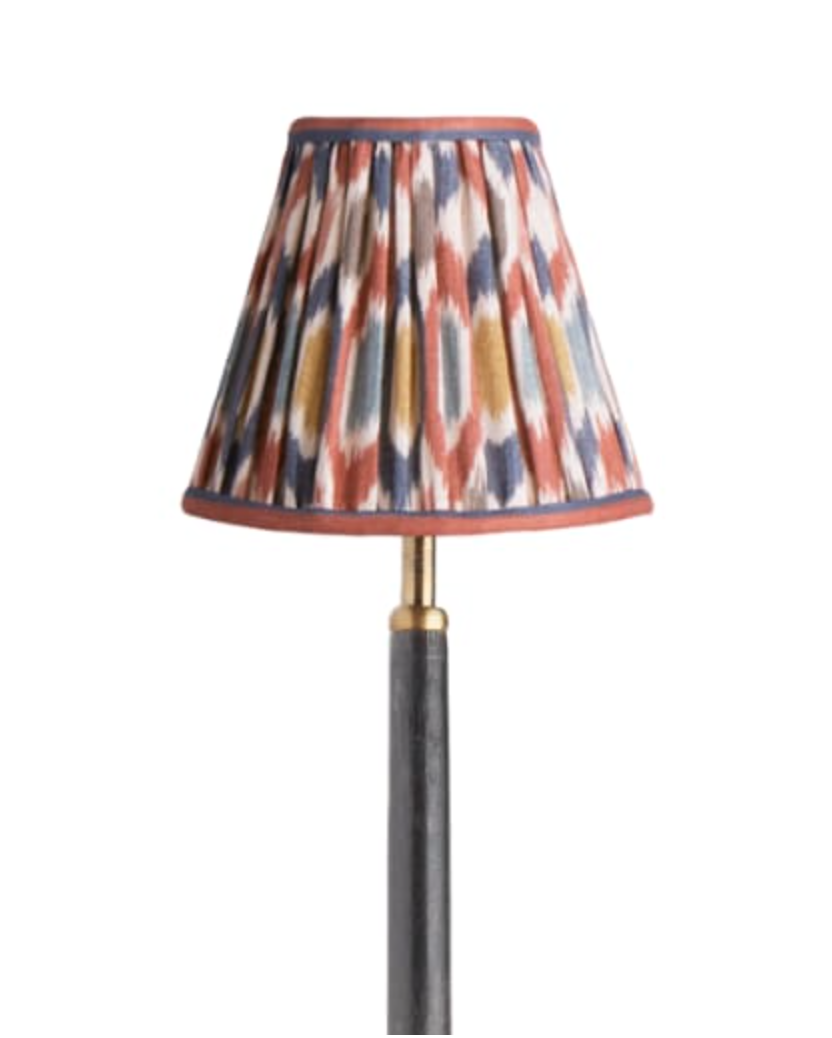 Blue & Red Small Ikat Spot Linen by GP & J Baker Empire Shade