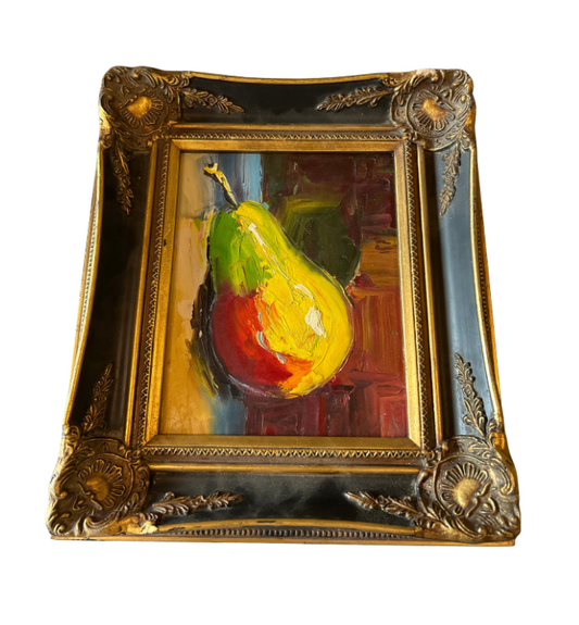 "Pear" Impasto Painting