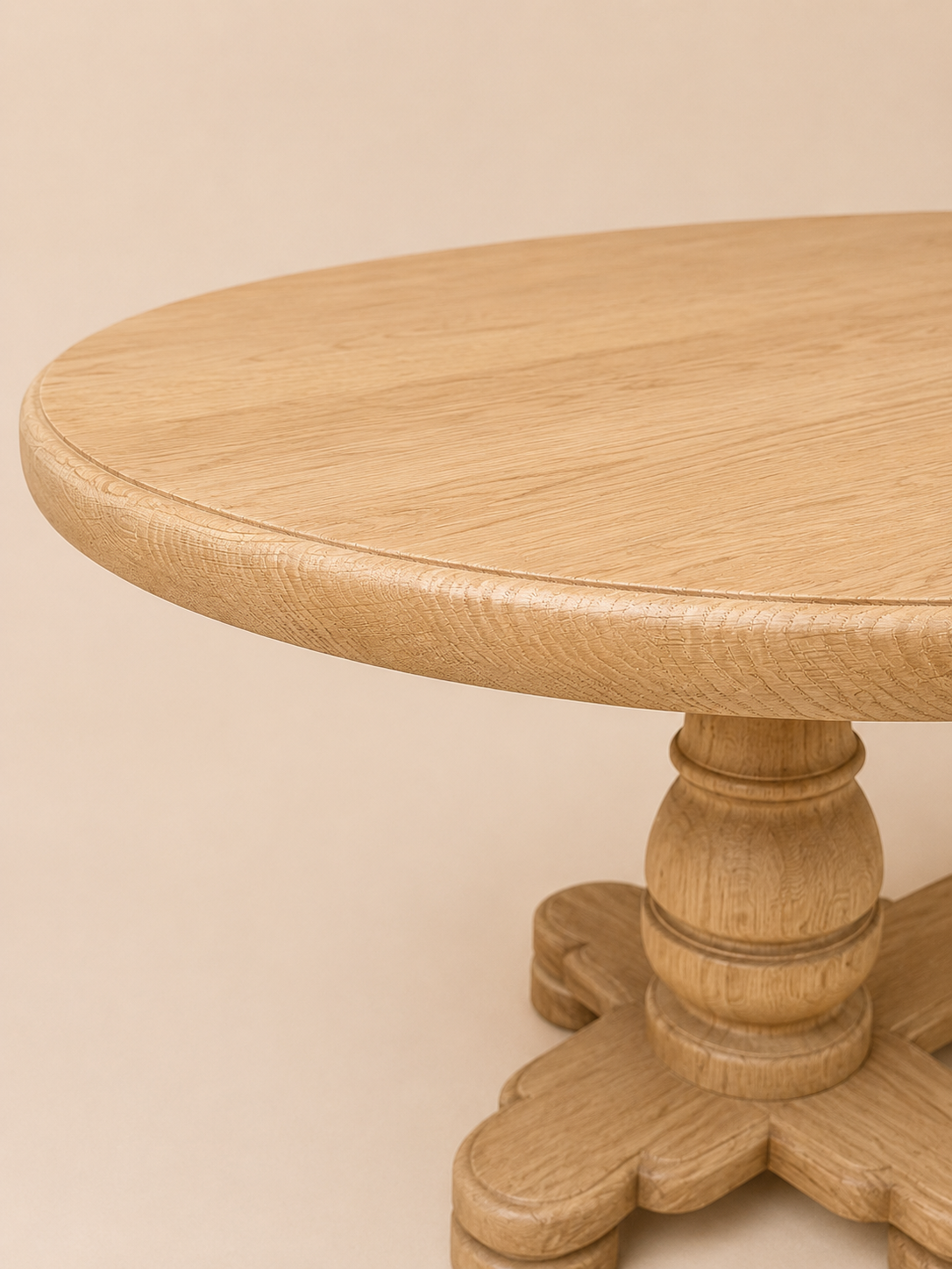 French Antique Bleached Oak Refectory Dining Table