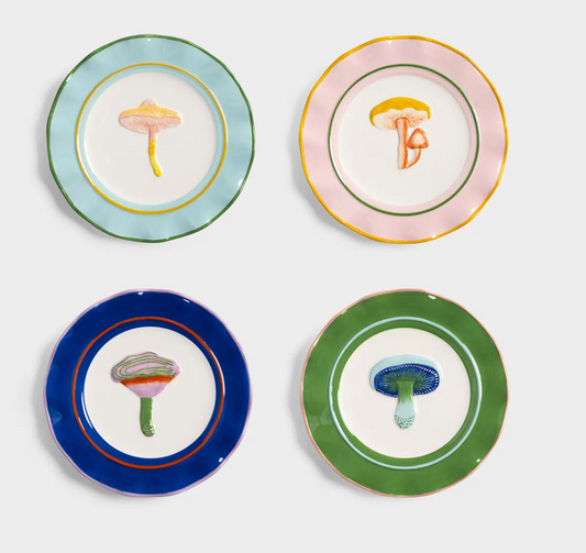 Magical Mushroom Dessert Plates