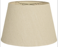 Royal HB606 Beige Linen Hardback Tapered Shallow Drum Shade