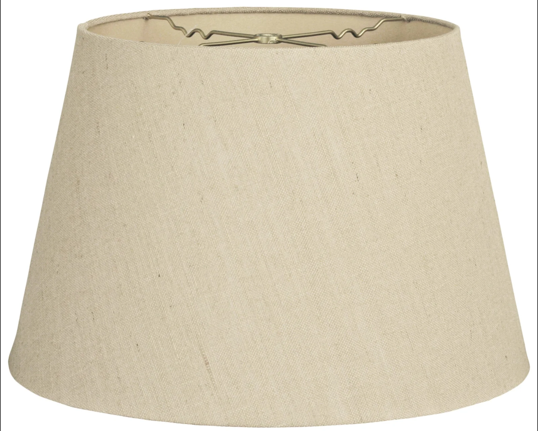 Royal HB606 Beige Linen Hardback Tapered Shallow Drum Shade