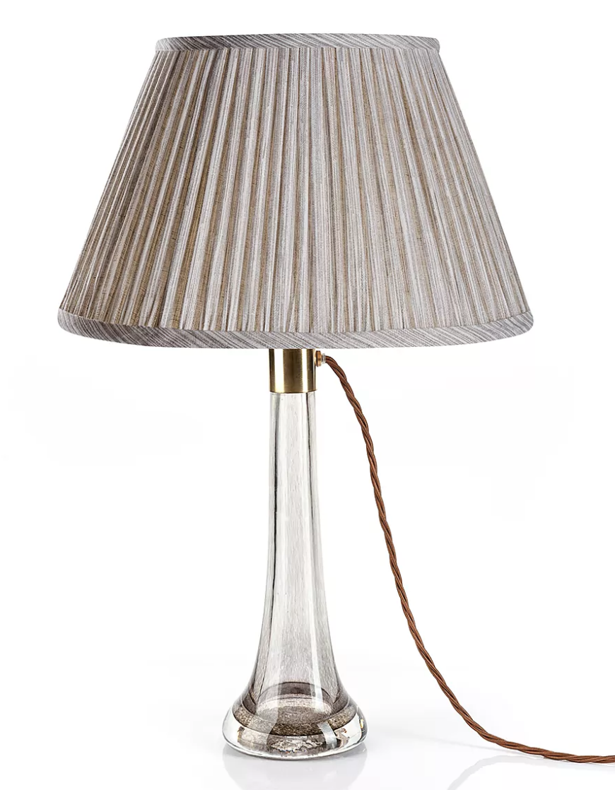 Fermoie Modified Empire Linen Shade in Grey Strié