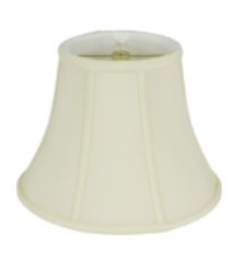 157 Eggshell Shantung Oval Bell with Piping