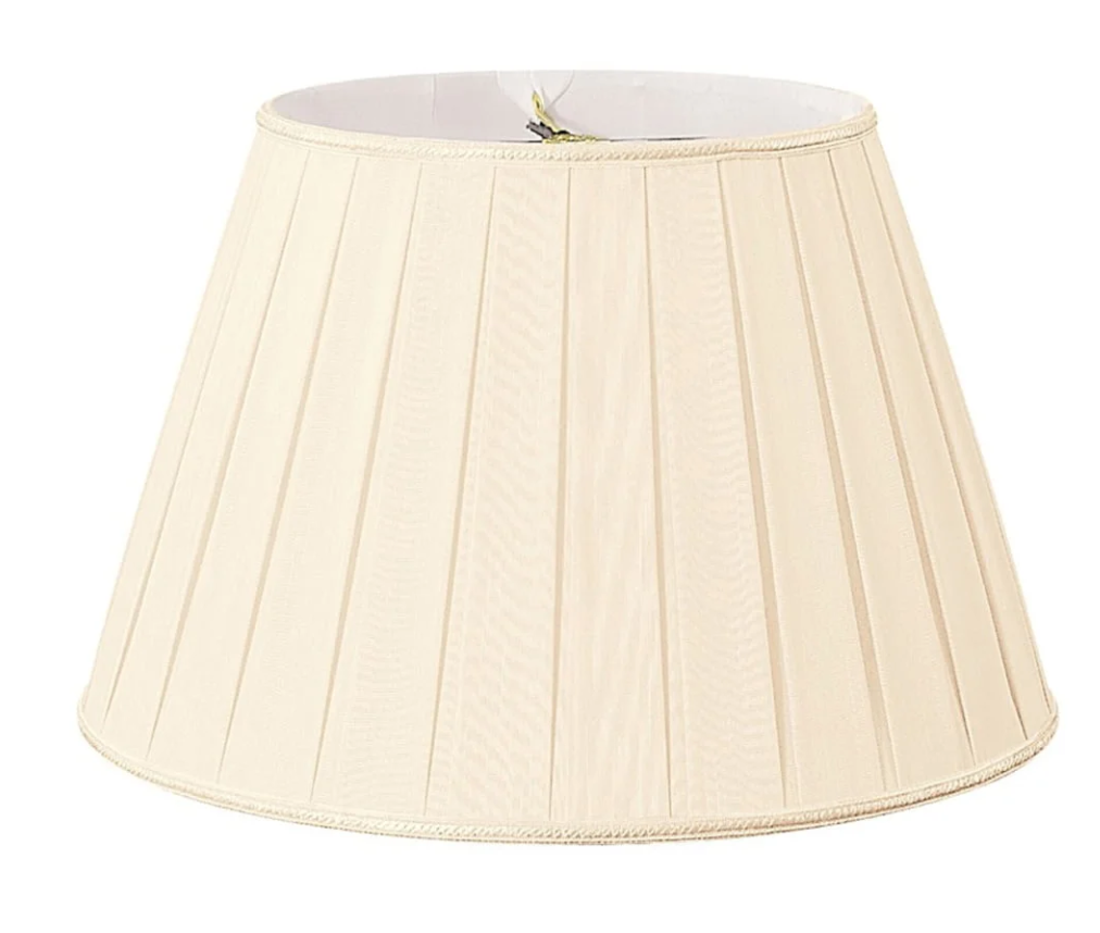Royal BSO724 Eggshell Shantung Box Pleat with Trim Shade