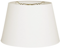 Royal HB606 White Linen Hardback Tapered Shallow Drum Shade