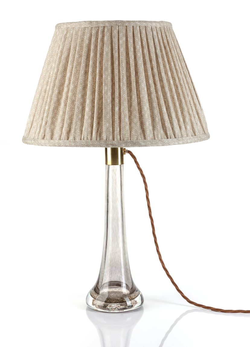 Fermoie Modified Empire Linen Shade in Ecru Figured