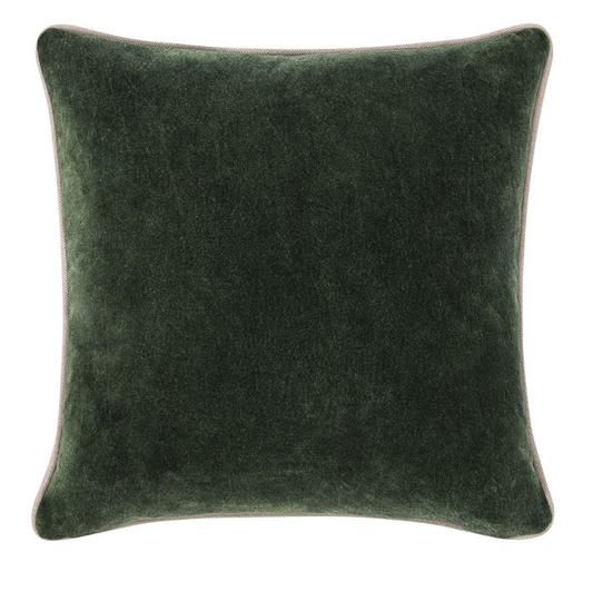 Heirloom Velvet Pillow- Forest Green