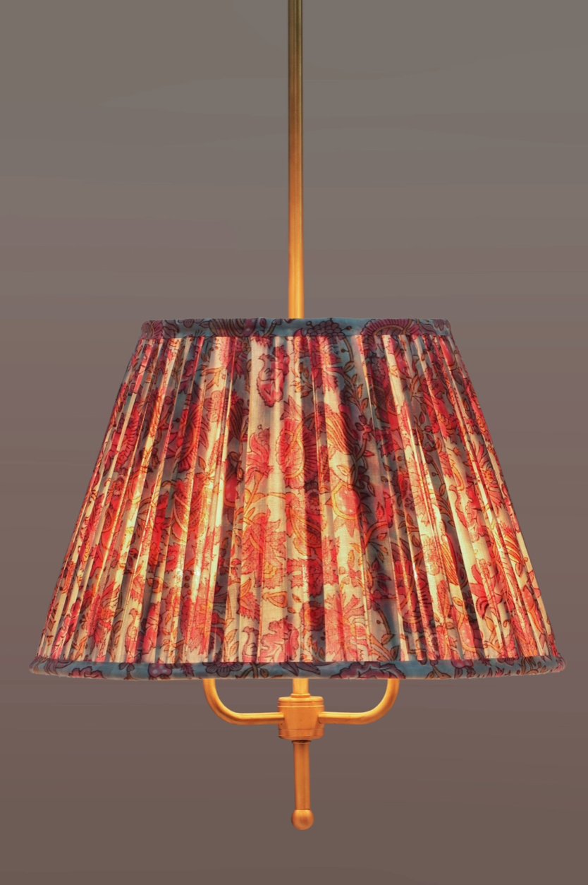 Flowered Pleated Empire Lamp Shade