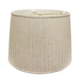 SL50 Oatmeal Linen Modified Empire Shade with Linen Side Pleat