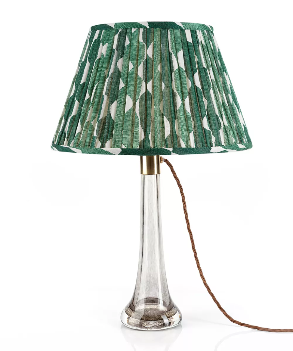Fermoie Modified Empire Linen Shade in Green Whittle
