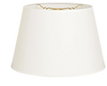 Royal HB606 White Shantung Hardback Tapered Shallow Drum Shade