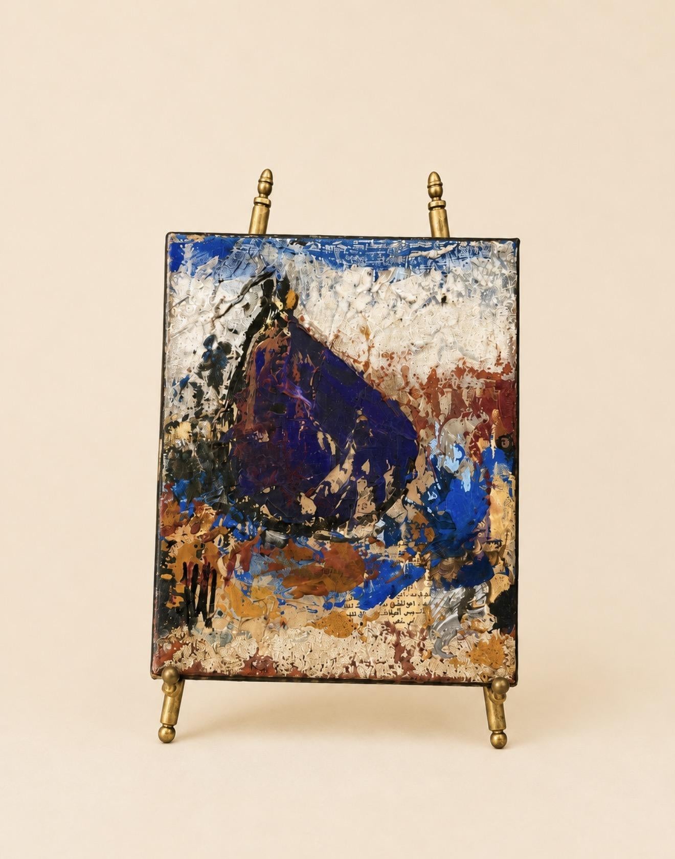 French Antique-Style Abstract Painted Panel II