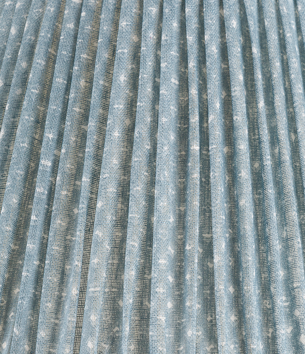 Fermoie Modified Empire Linen Shade in Blue Figured