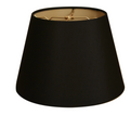 Royal HB606 Black with Gold Lining Shantung Hardback Tapered Shallow Drum Shade