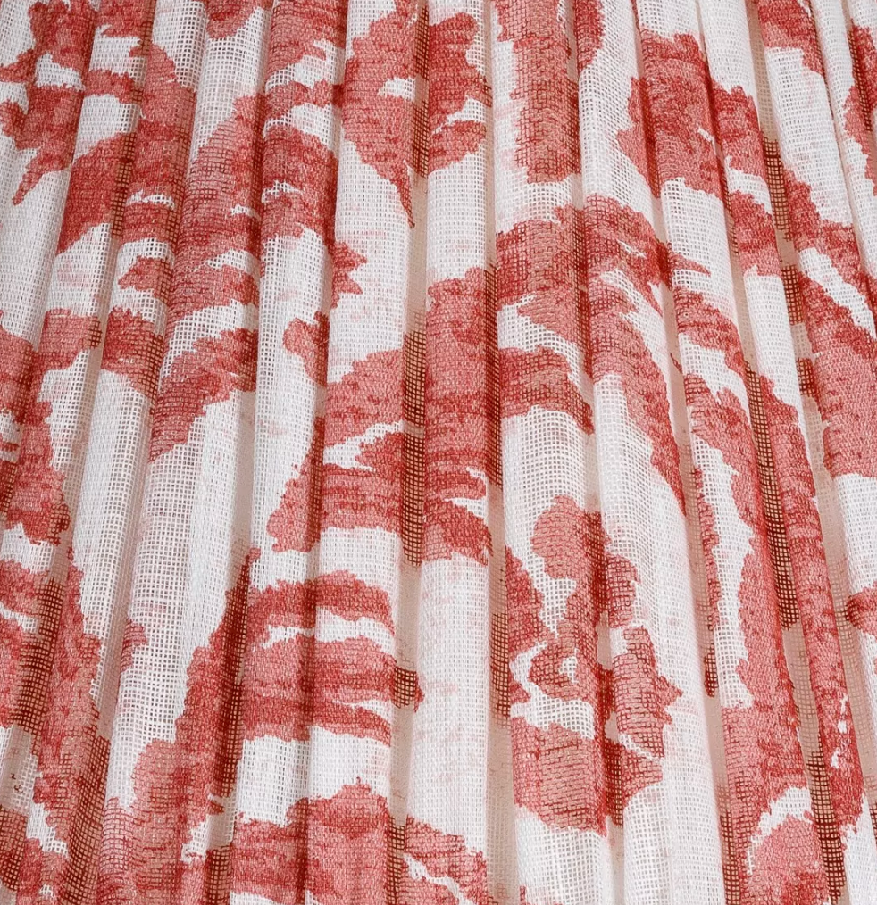 Fermoie Modified Empire Linen Shade in Red Marlborough