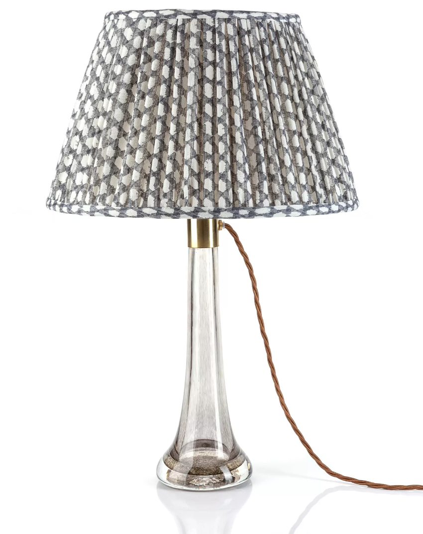 Fermoie Modified Empire Linen Shade in Grey Wicker