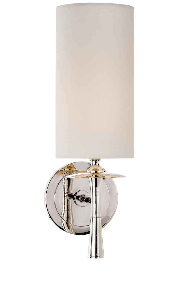 Drunmore Single Sconce with Linen Shade