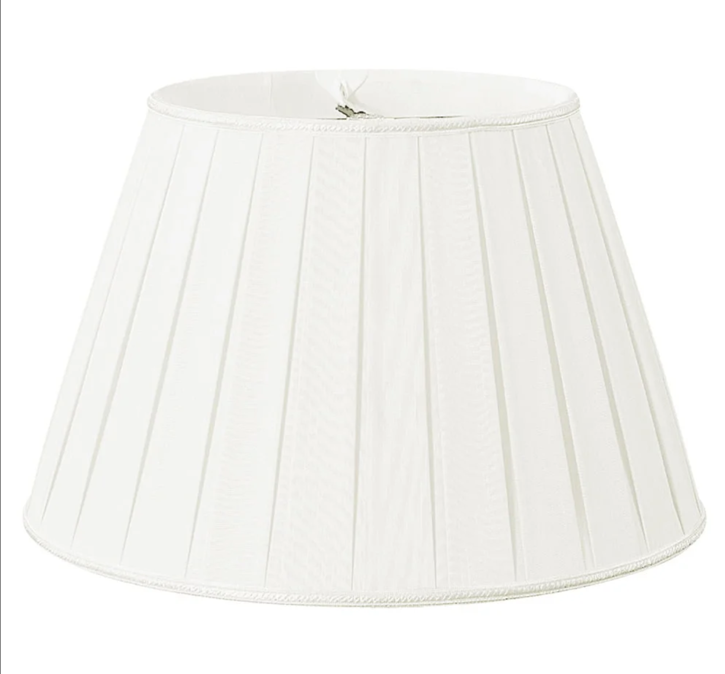 Royal BSO724 White Shantung Box Pleat with Trim Shade