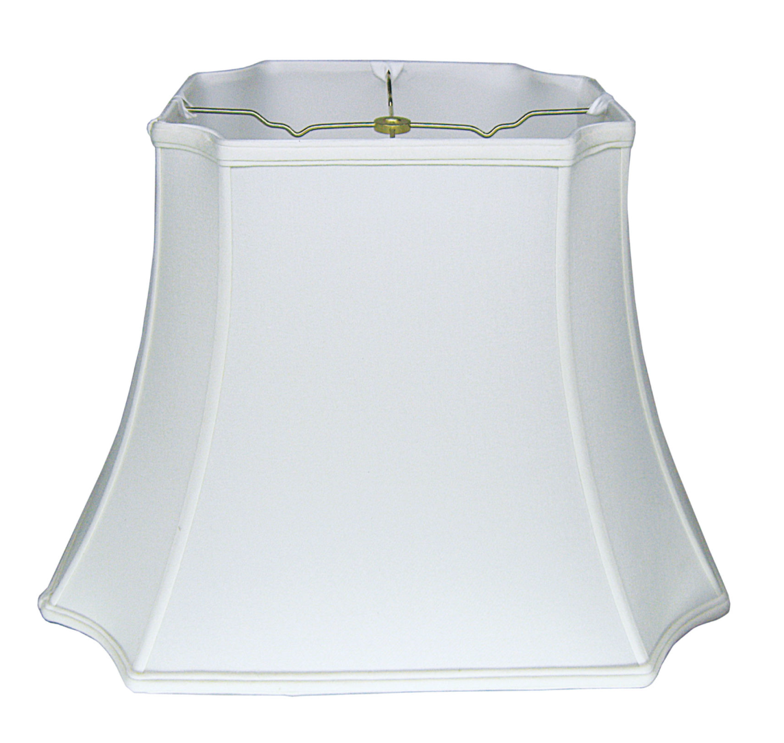 SL54 Snow Shantung Inverted Cut Corner Rectangle Shade