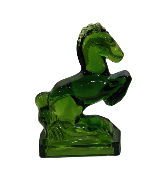 Pair of Glass Horse Bookends