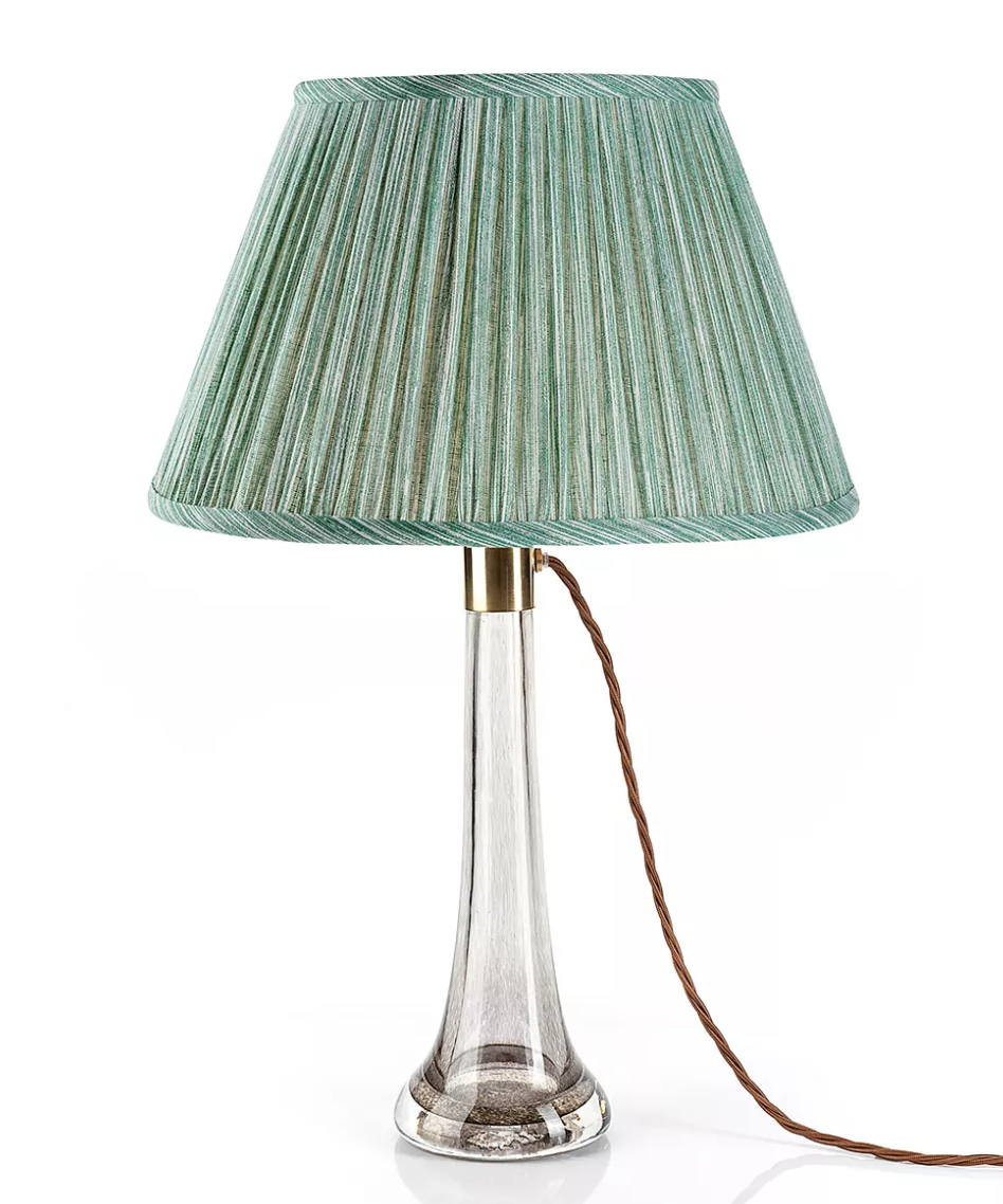 Fermoie Modified Empire Linen Shade in Green Strié