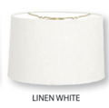 Royal HB610 White Linen Hardback Shallow Drum Shade