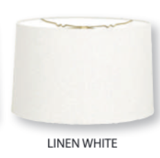 Royal HB610 White Linen Hardback Shallow Drum Shade