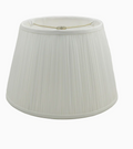 White Mushroom Pleat Modified Empire Silk Shade