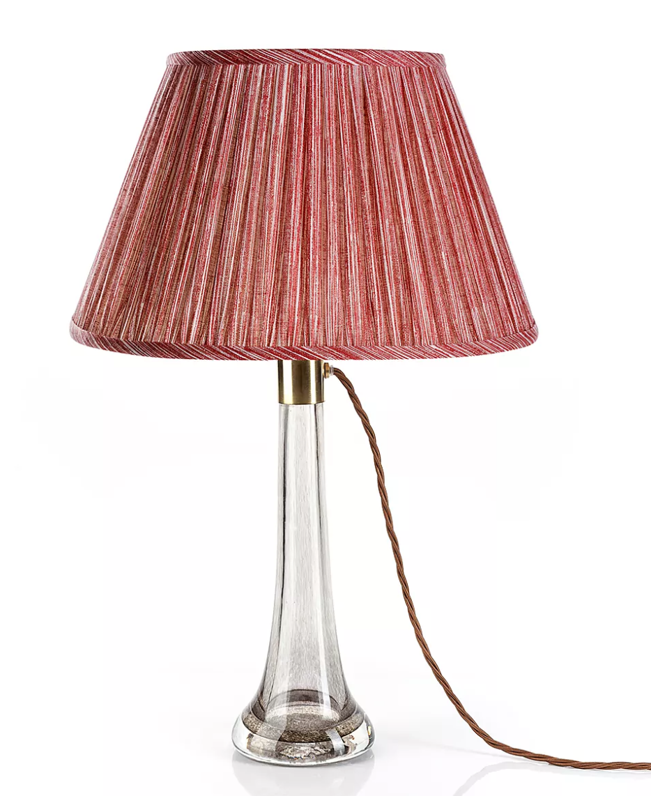 Fermoie Modified Empire Linen Shade in Red Strié