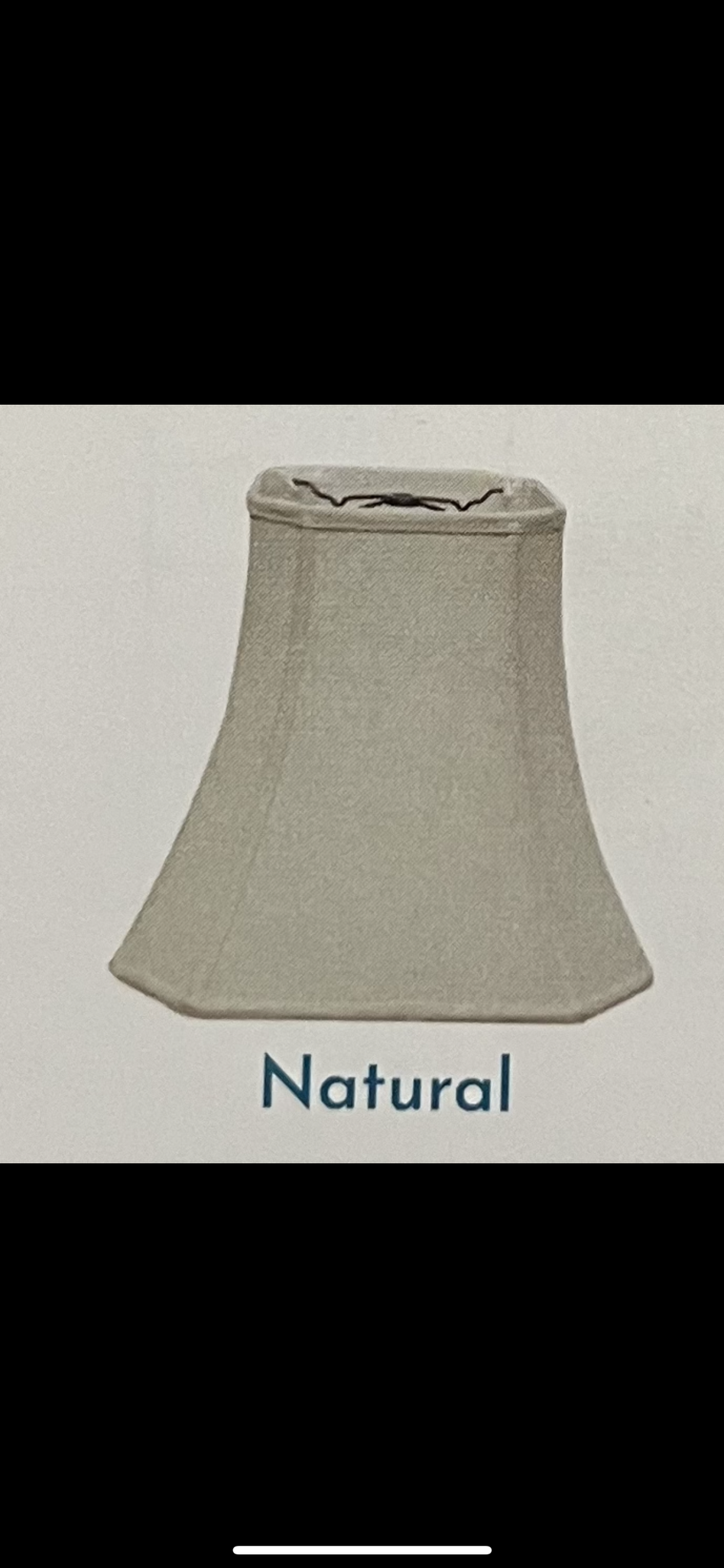 SL64 Natural Linen Cut Corner Square Bell Shade