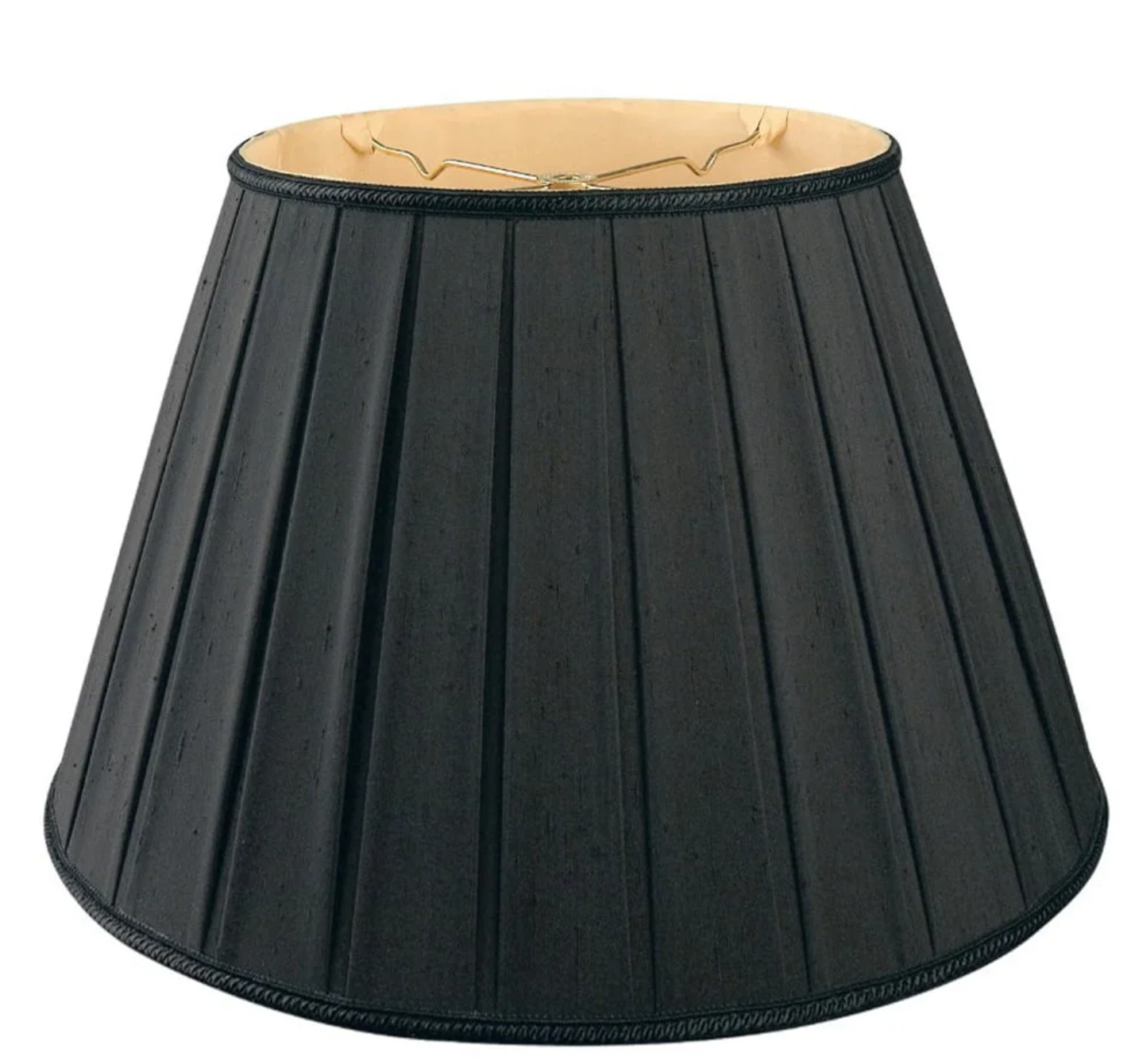 Royal BSO724 Black Shantung Box Pleat with Trim Shade